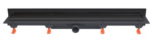 WERIT JOMO ODPŁYW LINIOWY PRZYŚCIENNY 65 cm NISKI 65 MM CZARNY