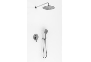 KOHLMAN AXEL GRAY Zestaw prysznicowy z deszczownicą 30cm QW210AGR30