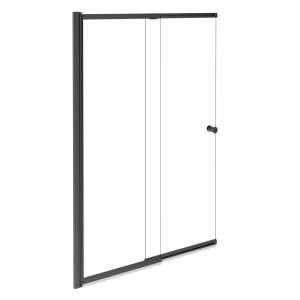 Besco Easy Slide parawan nawannowy 2-skrzydłowy suwany składany 100 cm Gun Metal/grafit PESGM-2S