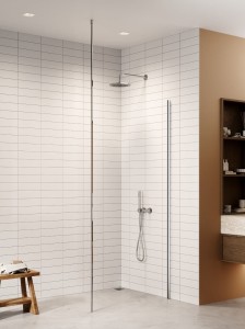 New Trendy NESTA chrom ścianka Walk-in 8 mm 100 cm WSPORNIK SUFITOWY K-1717-WS