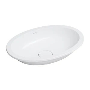 OMNIRES SHELL M+ umywalka podblatowa/wpuszczana w blat, 48 x 31 cm biały mat SHELL480UPBM
