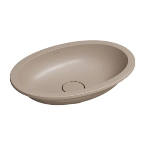 OMNIRES SHELL M+ umywalka podblatowa/wpuszczana w blat, 48 x 31 cm dune beige mat SHELL480UPDB