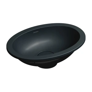 OMNIRES SHELL M+ umywalka podblatowa/wpuszczana w blat, 38 x 25 cm black lava mat SHELL380UPBLV