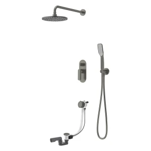 VEDO ALETTA GRAFITE Kompletny system wannowo-natryskowy podtynkowy II deszczownica 30 cm grafit szczotkowany VBA5232/30/SG