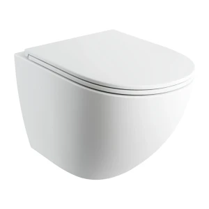 OMNIRES OTTAWA COMFORT miska toaletowa wisząca SILENT POWER™ z deską wolnoopadającą, 54 x 37 cm biały mat OTTAWACSPMWBM