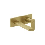 KLUDI RENON jednouchwytowa bateria umywalkowa podtynkowa element zewnętrzny 210 mm złoto szczotkowane 42244N075