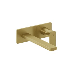 KLUDI RENON jednouchwytowa bateria umywalkowa podtynkowa element zewnętrzny 24 cm złoto szczotkowane 42245N075