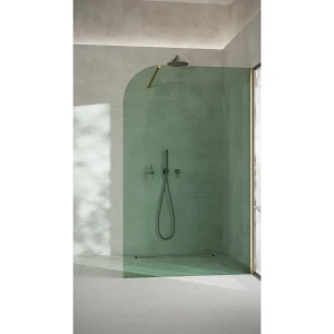 AD Naturalnie Ścianka prysznicowa GARDA Wall 100 CM CZARNA SPR-005TR-100CZ