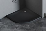 New Trendy MILD SATIN brodzik akrylowy półokrągły 80x80x4,5 cm czarny B-0663