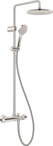 Duravit Wave system natynkowy prysznicowo-wannowy chrom z deszczownicą 25 cm TH5280008010
