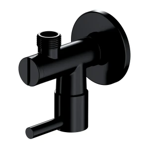 OMNIRES zawór kątowy 1/2" x 3/8" czarny półmat 8857BL