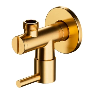 OMNIRES zawór kątowy 1/2" x 3/8" złoty szczotkowany 8857GLB