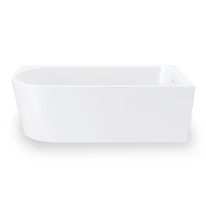 CORSAN Wanna narożna INVELIA V220LPBL 160x75 cm Montaż prawostronny Korek klik klak Czarny