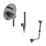 Vado Individual Zestaw wannowo-prysznicowy z napełnianiem wanny i słuchawką prysznicową Gunmetal szczotkowany IND-BS-ORI1-BGM
