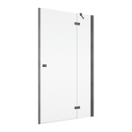 Ronal ANNEA DRZWI 90 cm prawe JEDNOCZĘŚCIOWE ZE ŚCIANKĄ STAŁĄ W LINII Gunmetal szczotkowany AN13D09002607