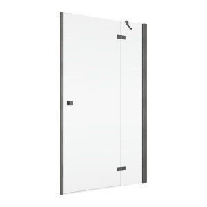 Ronal ANNEA DRZWI 100 cm prawe JEDNOCZĘŚCIOWE ZE ŚCIANKĄ STAŁĄ W LINII Gunmetal szczotkowany AN13D10002607