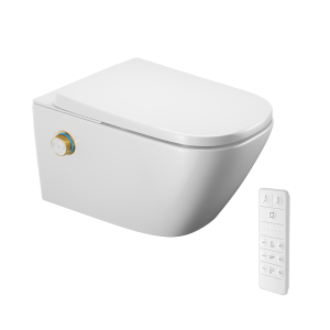 EXCELLENT TOALETA MYJĄCA DAKOTA S2+PILOT CEEX.4124.593.S2.WH+CEEX.4022.D2.GL ZŁOTY