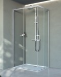 Novellini CLICK AH jeden element do kabiny narożnej suwanej rozmiar 85 cm profil srebrny,do KABINA NAROŻNA, 2 POLA STAŁE + 2 SEGMENTY PRZESUWNE