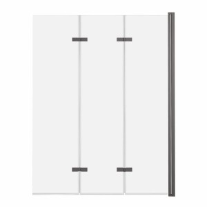 AD Naturalnie Parawan nawannowy 120 cm 3-panelowy składany SAJNO Grafit szczotkowany SPW-003-120GSZ