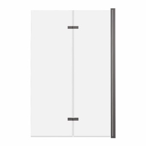 AD Naturalnie Parawan nawannowy 2-panelowy składany JEZIORAK 120 cm Grafit szczotkowany SPW-002-120GSZ