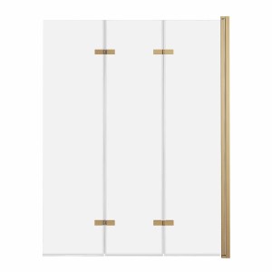 AD Naturalnie Parawan nawannowy 120 cm 3-panelowy składany SAJNO Złoty szczotkowany PVD SPW-003-120ZSZ