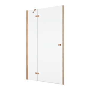 Ronal ANNEA DRZWI 75 cm lewe JEDNOCZĘŚCIOWE ZE ŚCIANKĄ STAŁĄ W LINII Miedź szczotkowana AN13G07502707