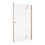 Ronal ANNEA DRZWI 80 cm prawe JEDNOCZĘŚCIOWE ZE ŚCIANKĄ STAŁĄ W LINII Miedź szczotkowana AN13D08002707