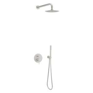 Excellent PI zestaw prysznicowo-wannowy podtynkowy podtynkowy z deszczownicą 25 cm, 2 funkcyjny, nikiel szczotkowany AREX.SET.1245NB