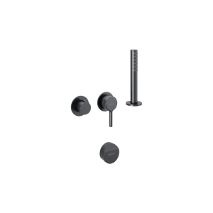 Excellent Pi Zestaw prysznicowo-wannowy podtynkowy, 2 funkcyjny, Dry Box, syfon Hover, grafit szczotkowany AREX.1244.K.06AB