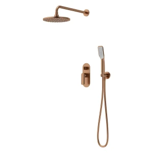 VEDO ALETTA Rosso Kompletny system natryskowy podtynkowy III z deszczownicą 30 cm SZCZOTKOWANA MIEDŹ VBA5223/30/SM