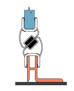 Ronal SOLINO zestaw do wnęki Gunmetal szczotkowany V.SOL.26