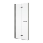 Ronal SOLINO DRZWI 80 cm lewe DRZWI DWUCZĘŚCIOWE SKŁADANE Gunmetal szczotkowany SOLF1G0802607