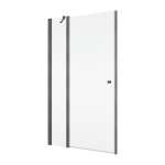 Ronal SOLINO DRZWI 120 cm DRZWI JEDNOCZĘŚCIOWE ZE ŚCIANKĄ STAŁĄ W LINII Gunmetal szczotkowany SOL1312002607