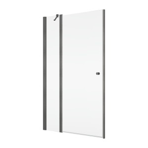 Ronal SOLINO DRZWI 120 cm DRZWI JEDNOCZĘŚCIOWE ZE ŚCIANKĄ STAŁĄ W LINII Gunmetal szczotkowany SOL1312002607