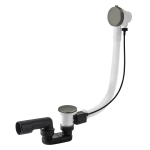 VEDO Minimalista I Przelew wannowy z korkiem automatycznym 70cm grafit szczotkowany 246M/70/SG