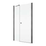 Ronal SOLINO DRZWI 100 cm DRZWI JEDNOCZĘŚCIOWE ZE ŚCIANKĄ STAŁĄ W LINII Gunmetal szczotkowany SOL3110002607