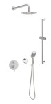 Excellent PI zestaw prysznicowo-wannowy podtynkowy podtynkowy z deszczownicą 25 cm, 2 funkcyjny, nikiel szczotkowany AREX.SET.1245NBAD