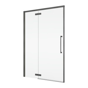 Ronal Oriana DRZWI 160 cm lewe JEDNOCZĘŚCIOWE ZE ŚCIANKĄ STAŁĄ W LINII gunmetal szczotkowany D36T13