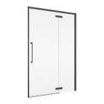 Ronal Oriana DRZWI 160 cm prawe JEDNOCZĘŚCIOWE ZE ŚCIANKĄ STAŁĄ W LINII gunmetal szczotkowany D36T13