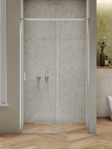 New Trendy PRIME NICKEL BRUSHED 120 cm prawe Drzwi wnękowe D-1346A