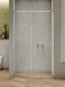 New Trendy PRIME NICKEL BRUSHED 150 cm lewe Drzwi wnękowe D-1351A