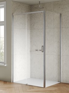 New Trendy PRIME NICKEL BRUSHED 100x80 cm lewa kabina z drzwiami pojedynczymi D-1341A/D-0525B