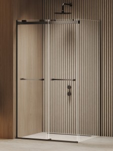 New Trendy QUANTUM X GUNMETAL BRUSHED Kabina prysznicowa narożna 2D 150x100 cm AXJ-1607