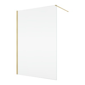 Ronal EASY 2.0 D40 WALK-IN - Ścianka 100 cm wolnostojąca z profilem przyściennym złoto szczotkowane D401001307