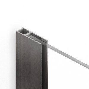 New Trendy Nesta Gunmetal Brushed profil poszerzający do drzwi i ścianki stałej o 1,5 cm PP-0050