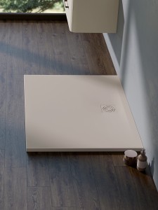 New Trendy Brodzik CORIO 120x100 cm akrylowy bezrantowy prostokątny niski kaszmir mat B-0701