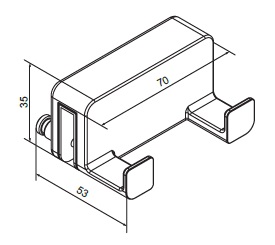 NEW TRENDY WIESZAK NA RĘCZNIK PREMIUM BLACK AK-0057