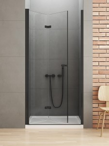 New Trendy NEW SOLEO BLACK drzwi prysznicowe 120 cm lewe składane D-0227A