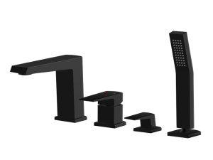 VEDO SETTE NERO Bateria wannowa 4-otworowa czarny mat Nr KAT: VBS7040/CZ