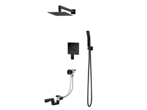 VEDO SETTE NERO System wannowo-natryskowy podtynkowy II czarny mat 25 cm Nr KAT: VBS7232/25/CZ